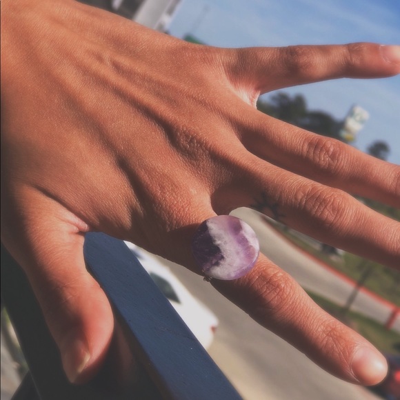 Natural Rose Quartz Stone Wire Wrapped Ring - Picture 6 of 6